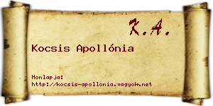 Kocsis Apollónia névjegykártya